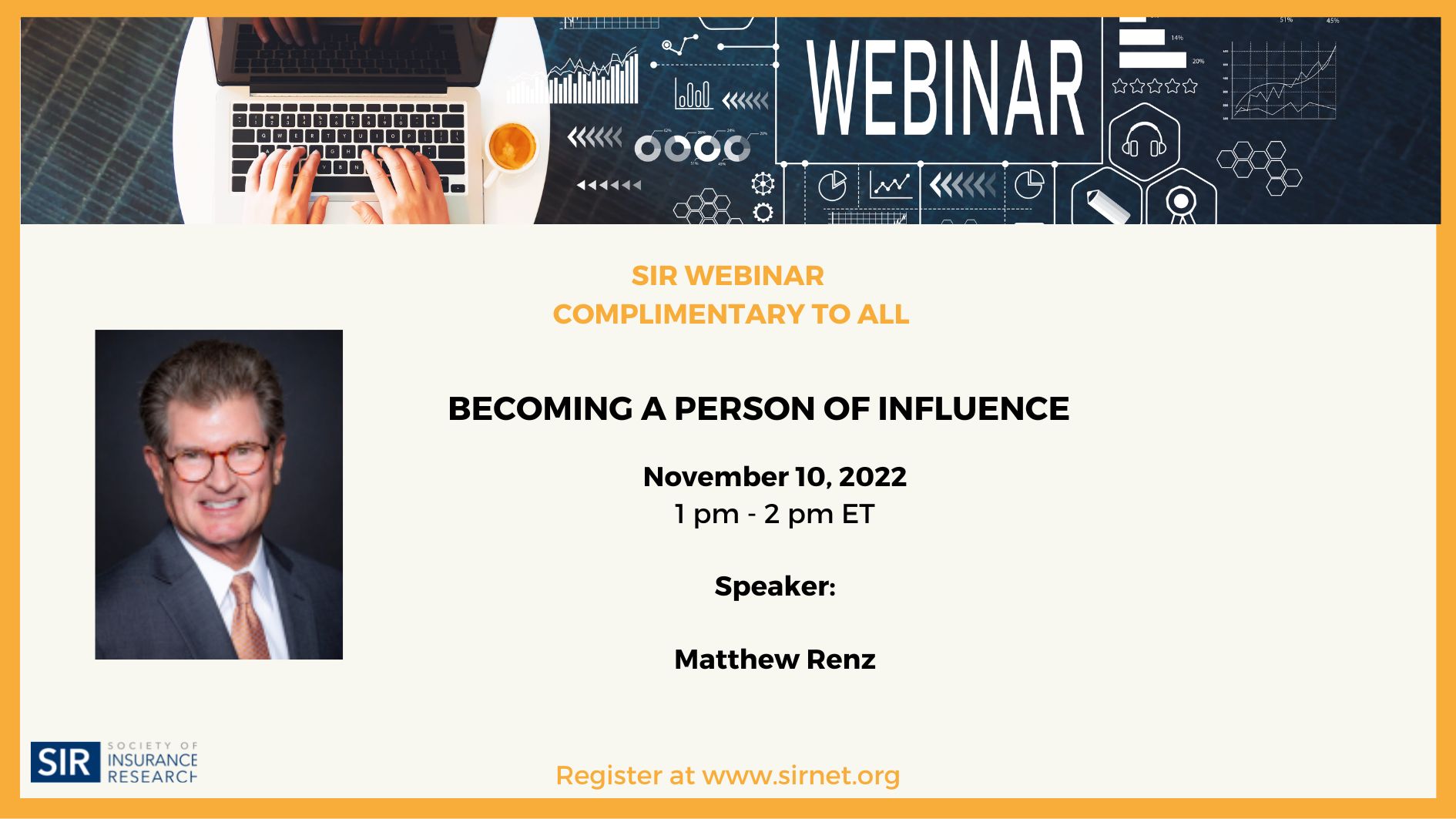 SIR Webinar: Becoming a Person of Influence